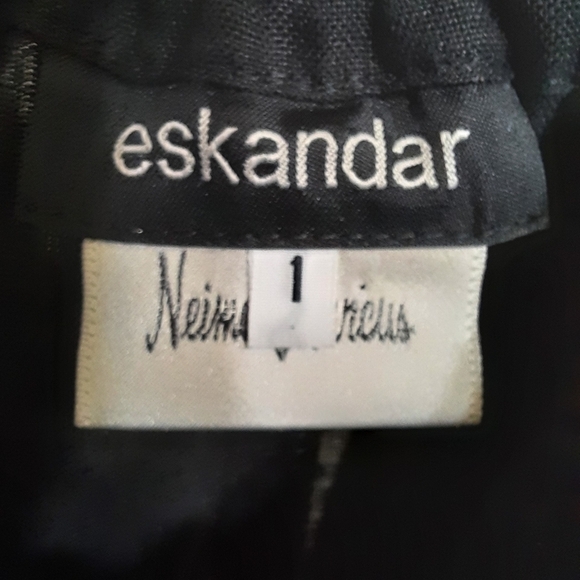 ESKANDAR Samurai Pants Linen Japanese Wide Leg Pants Pockets Palazzo Culotte M - Picture 7 of 9